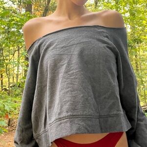 Anthropologie cropped crewneck